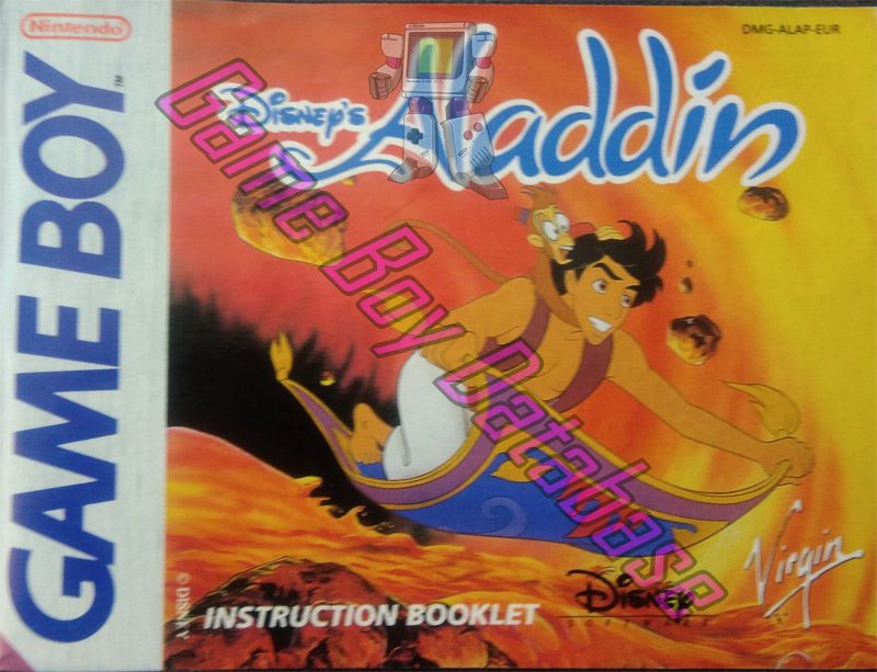 Aladdin (Disney's) EUR-1 Front of the booklet