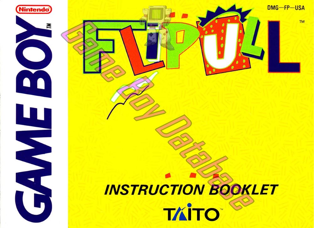 Flipull USA Front of the booklet