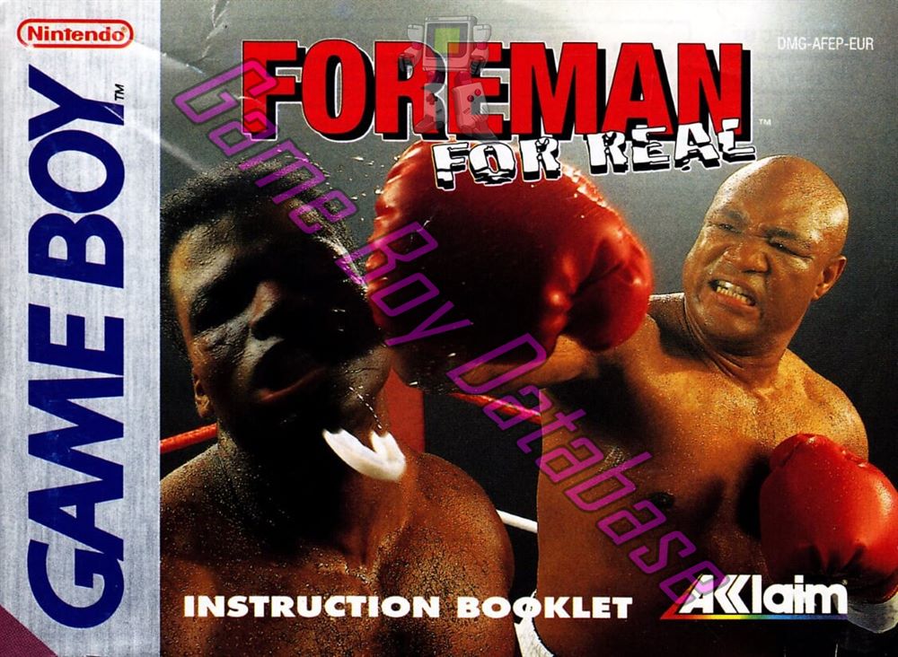 Foreman For Real EUR Front of the booklet