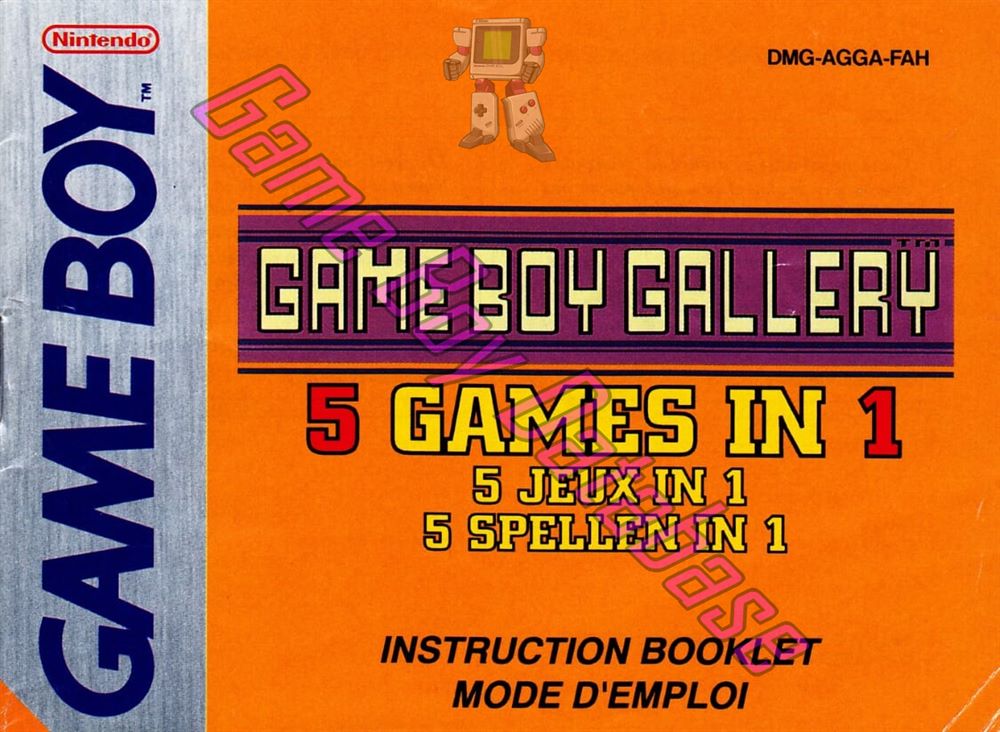 Game Boy Gallery 5 in 1 FAH Front of the booklet