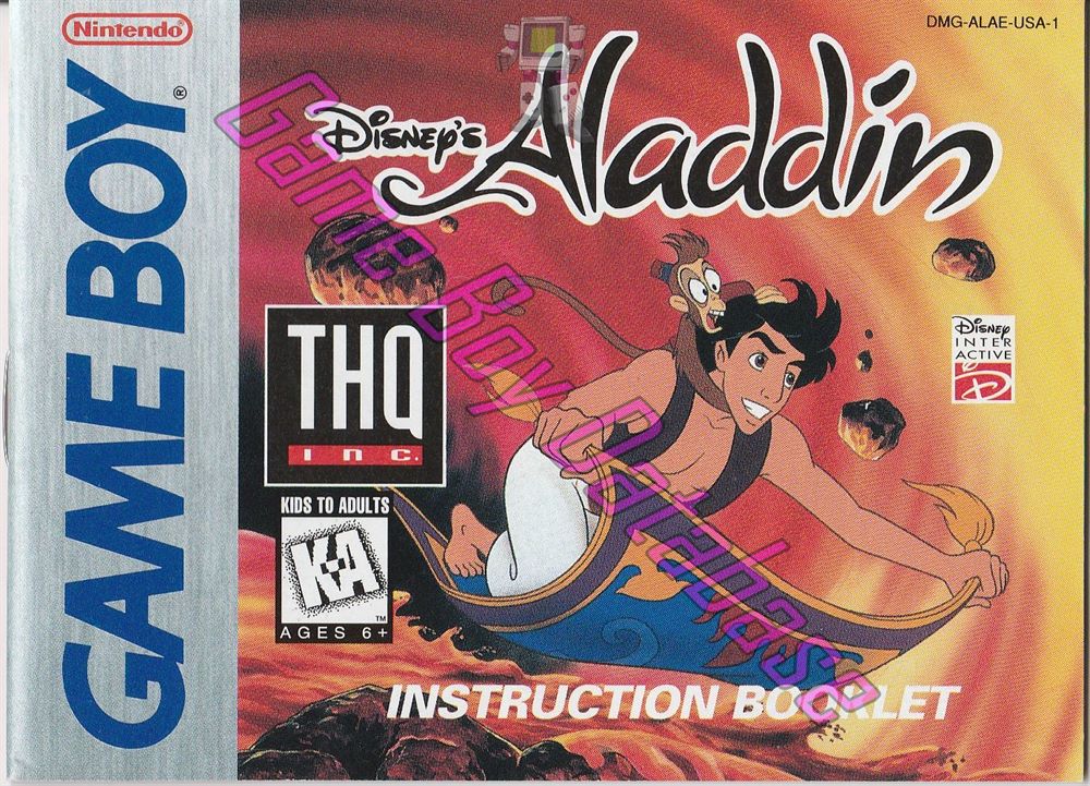 Aladdin (Disney's) USA-1 Front of the booklet