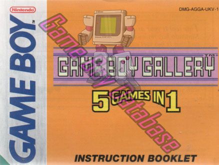 Game Boy Gallery 5 in 1 UKV Front of the booklet