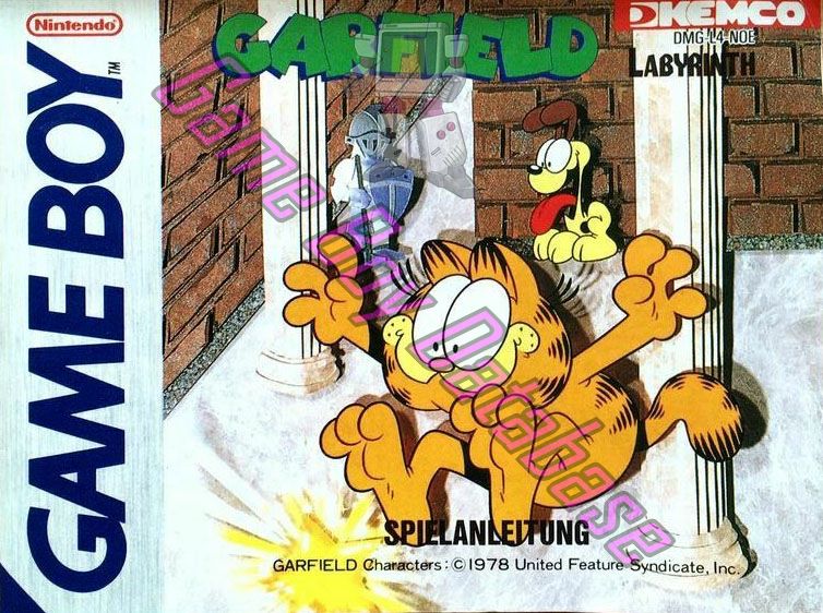 Garfield Labyrinth NOE Front of the booklet