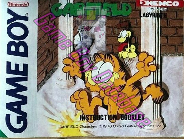 Garfield Labyrinth UKV Front of the booklet