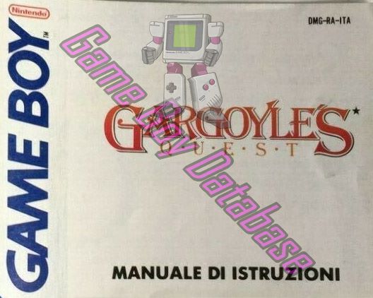 Gargoyle's Quest ITA Front of the booklet