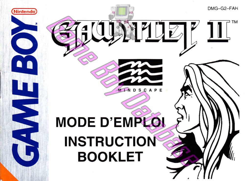 Gauntlet II FAH Front of the booklet