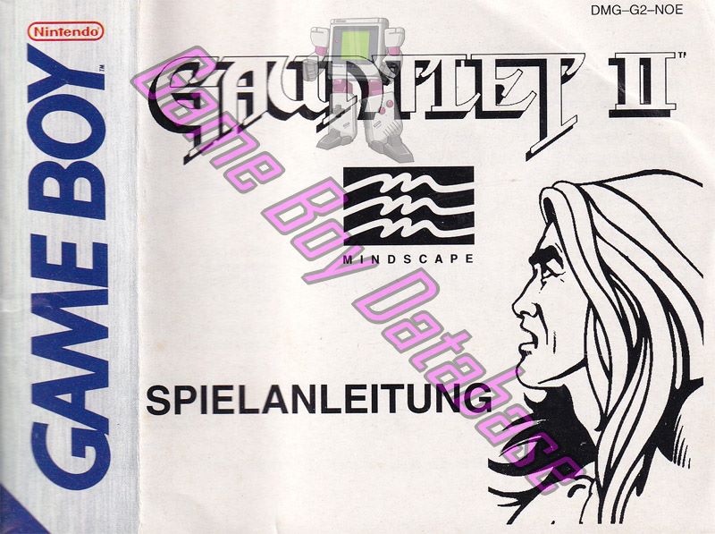 Gauntlet II NOE Front of the booklet