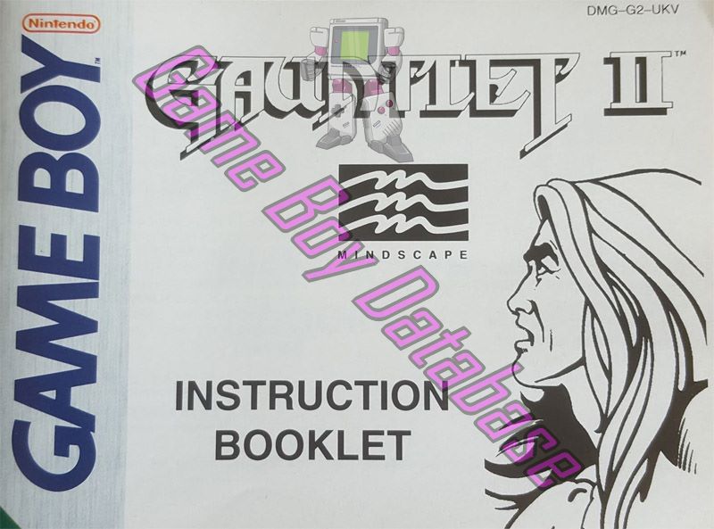 Gauntlet II UKV Front of the booklet