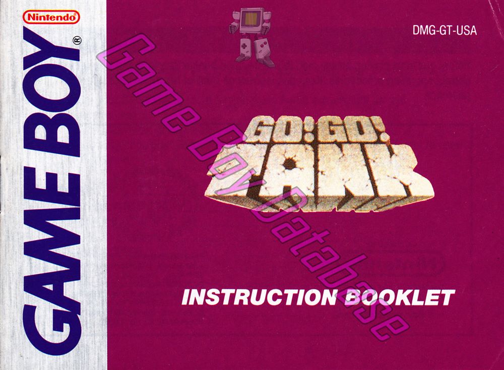 Go! Go! Tank USA Front of the booklet