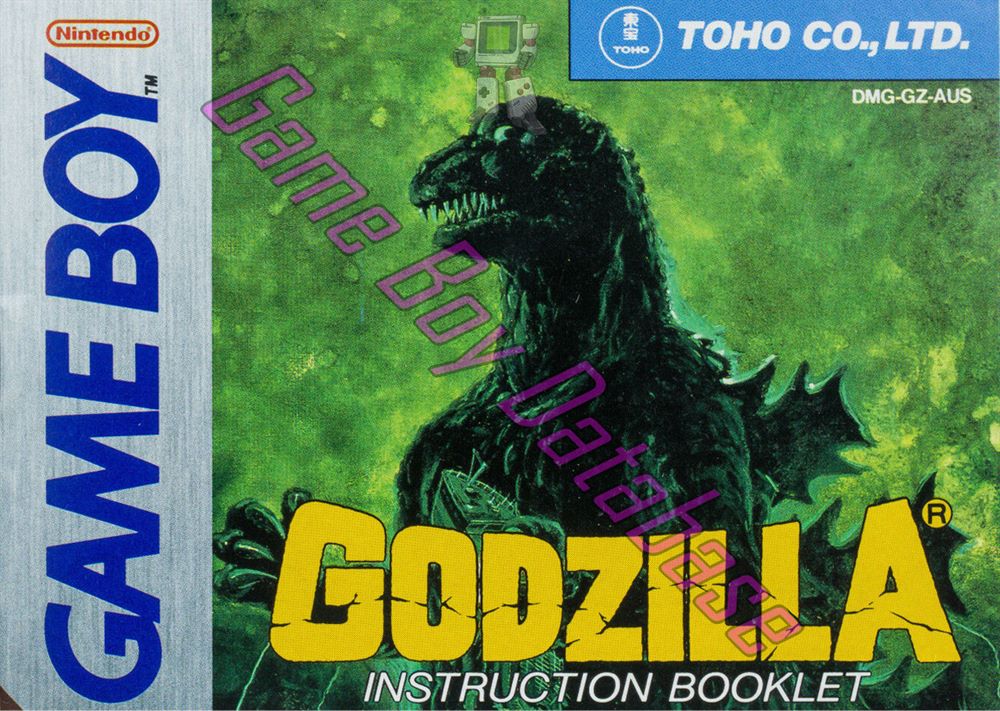 Godzilla AUS Front of the booklet