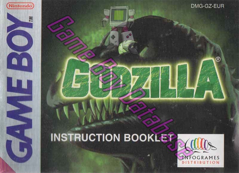 Godzilla EUR Front of the booklet