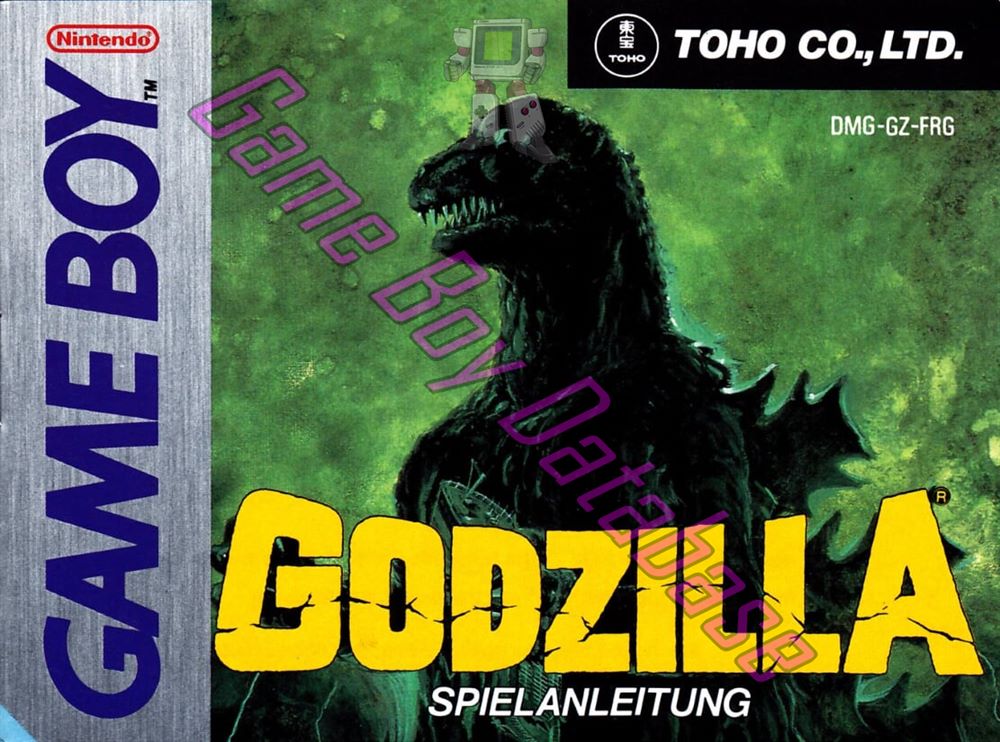 Godzilla FRG Front of the booklet