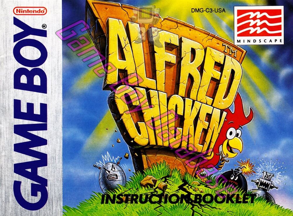 Alfred Chicken USA Front of the booklet