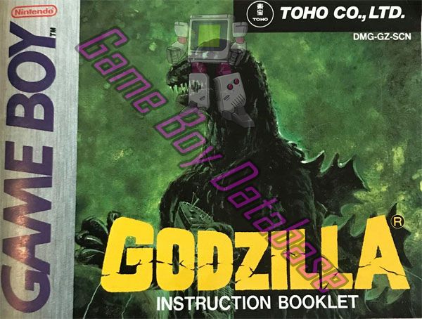 Godzilla SCN Front of the booklet