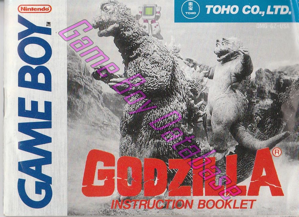 Godzilla USA Front of the booklet