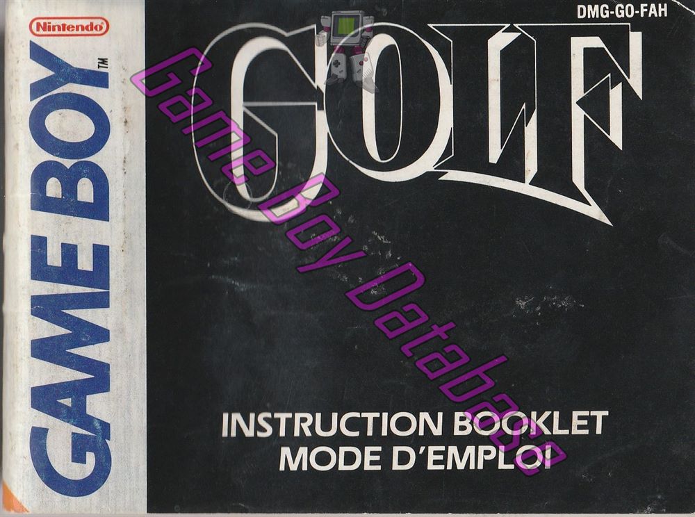 Golf FAH Front of the booklet