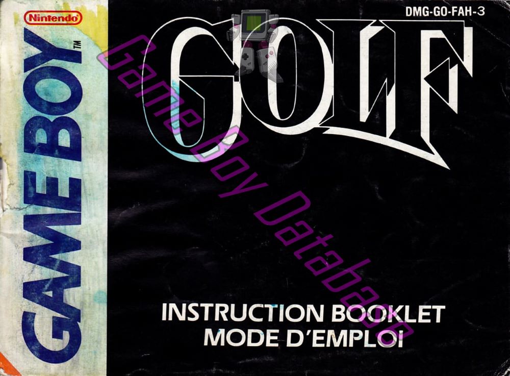 Golf FAH Front of the booklet