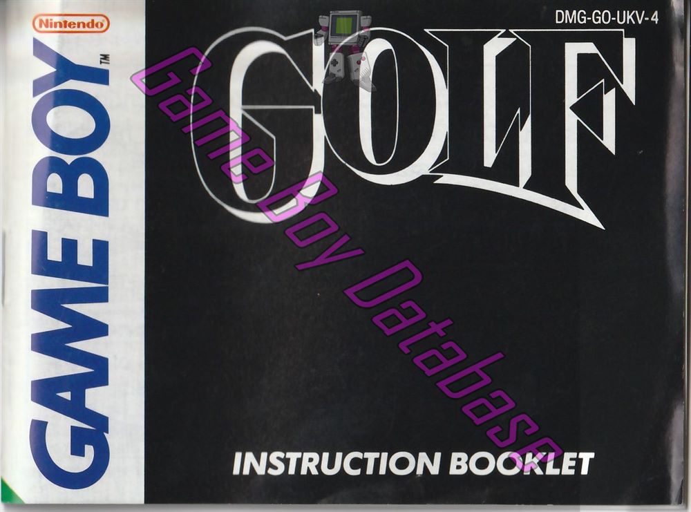 Golf UKV-1 Front of the booklet