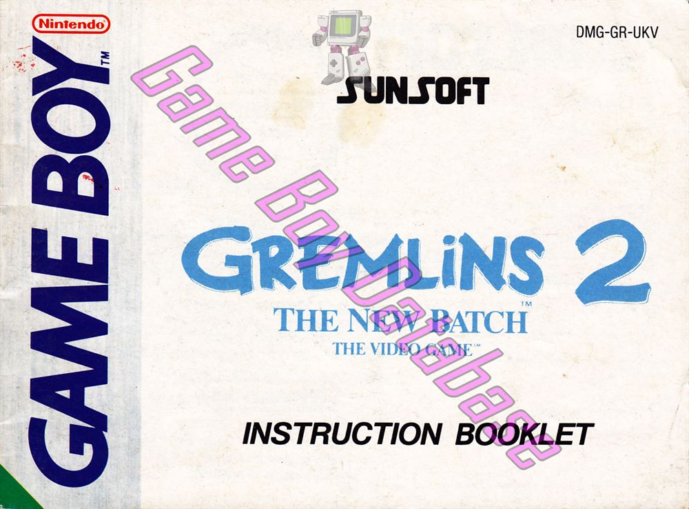 Gremlins 2 the New Batch UKV Front of the booklet