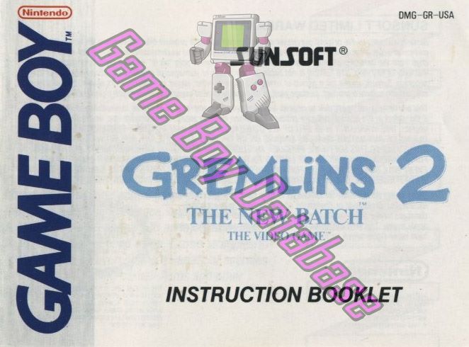 Gremlins 2 the New Batch USA Front of the booklet