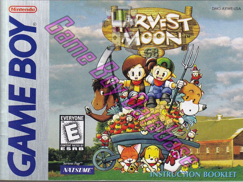 Harvest moon USA Front of the booklet