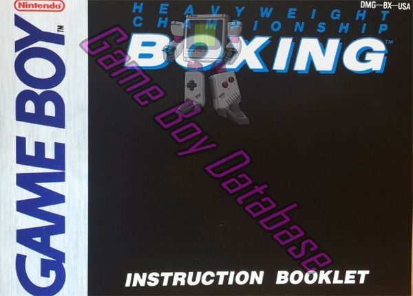 Heavyweight Championship Boxing USA Front of the booklet