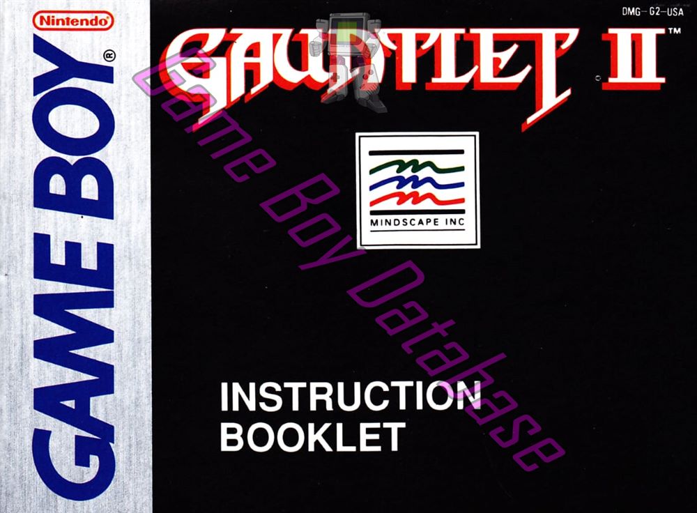 Gauntlet II USA Front of the booklet