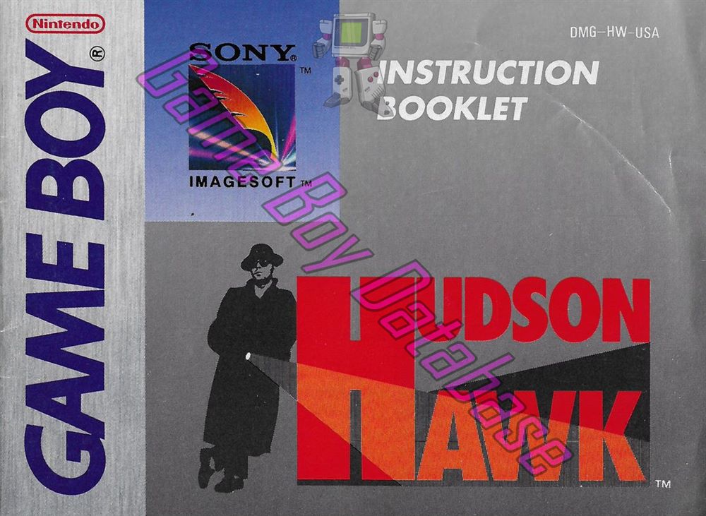 Hudson Hawk USA Front of the booklet