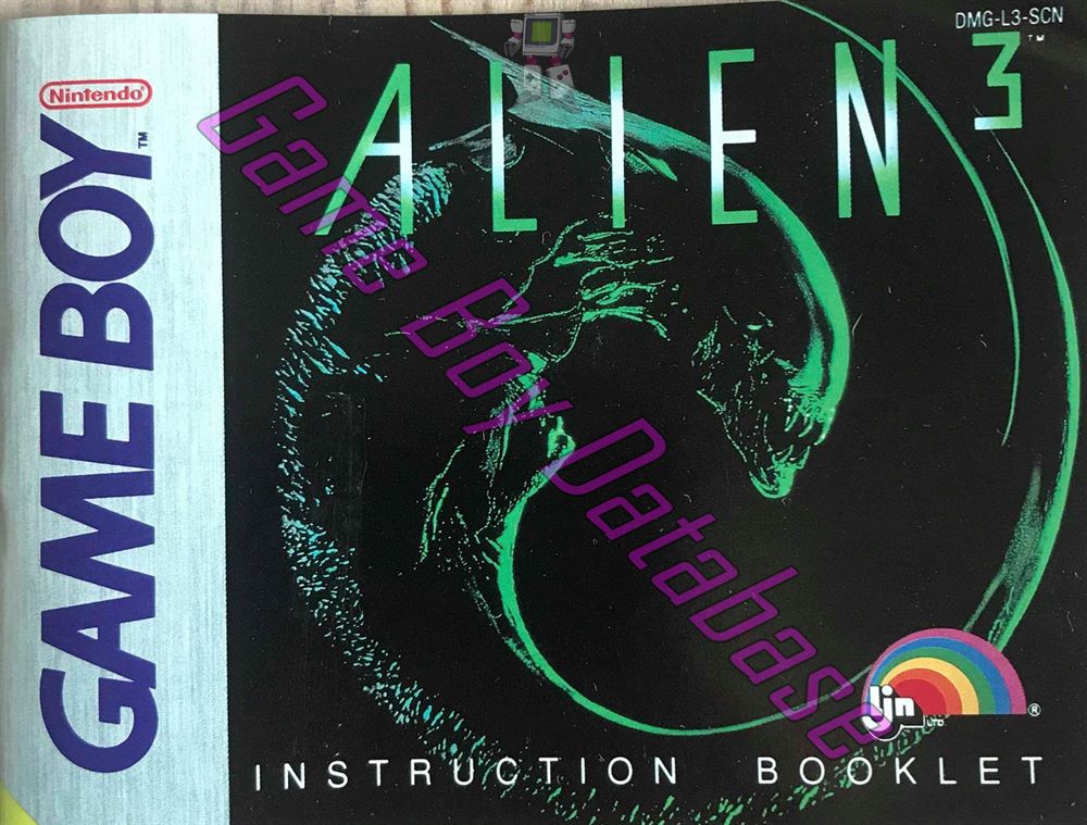 Alien 3 SCN Front of the booklet