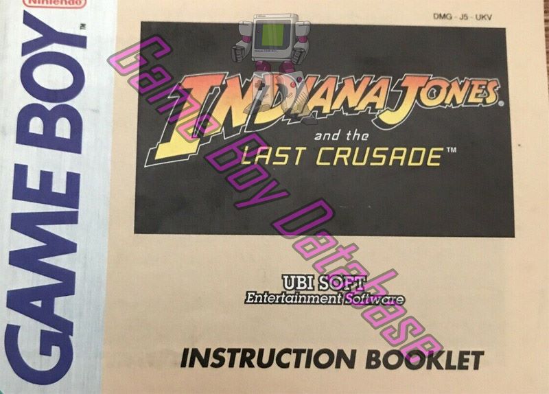 Indiana Jones and the Last Crusade UKV Front of the booklet