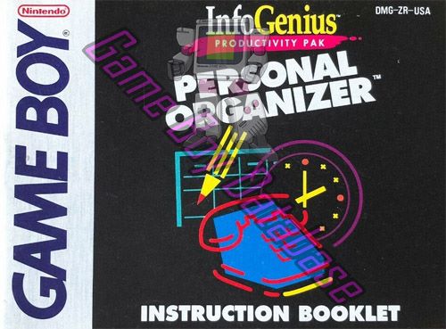 InfoGenius Personnal Organizer and Phone Book USA Front of the booklet