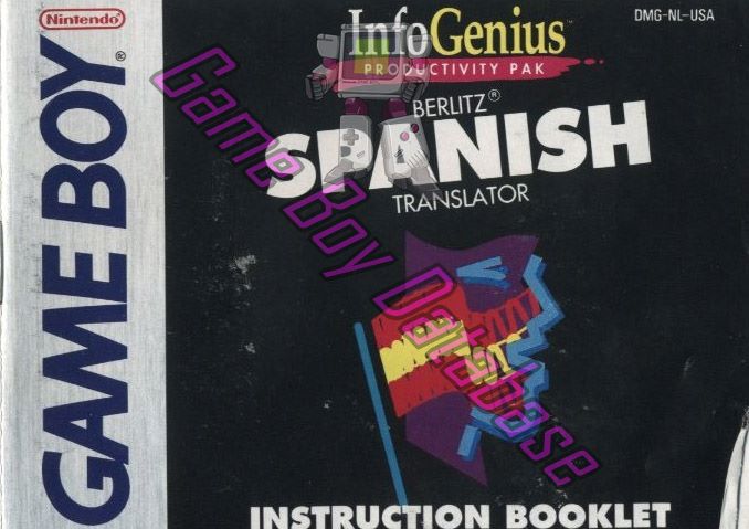 InfoGenius Berlitz Spanish Translator USA Front of the booklet