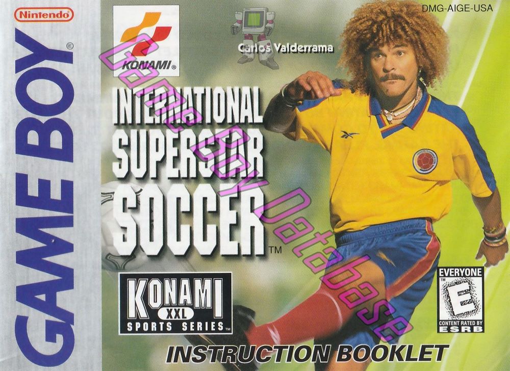 International Superstar Soccer (Carlos Valderrama) USA Front of the booklet