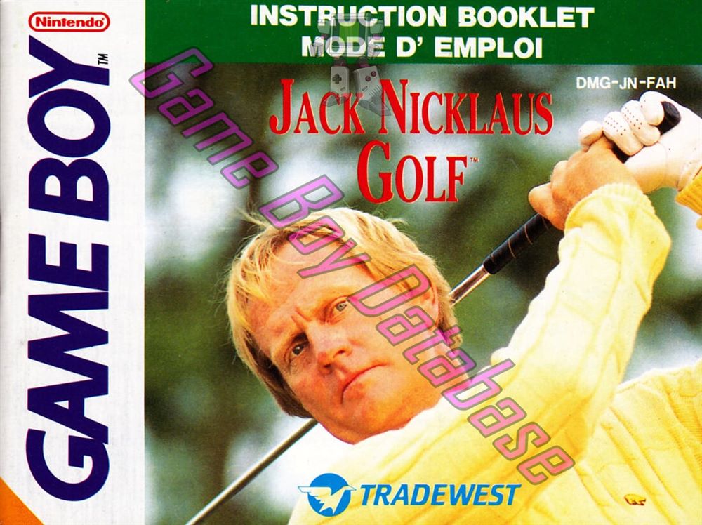 Jack Nicklaus Golf FAH Front of the booklet