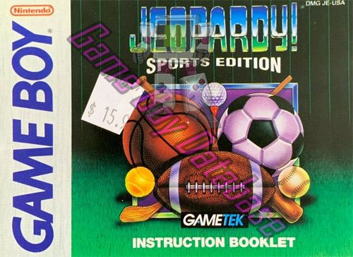 Jeopardy Sports Edition USA Front of the booklet