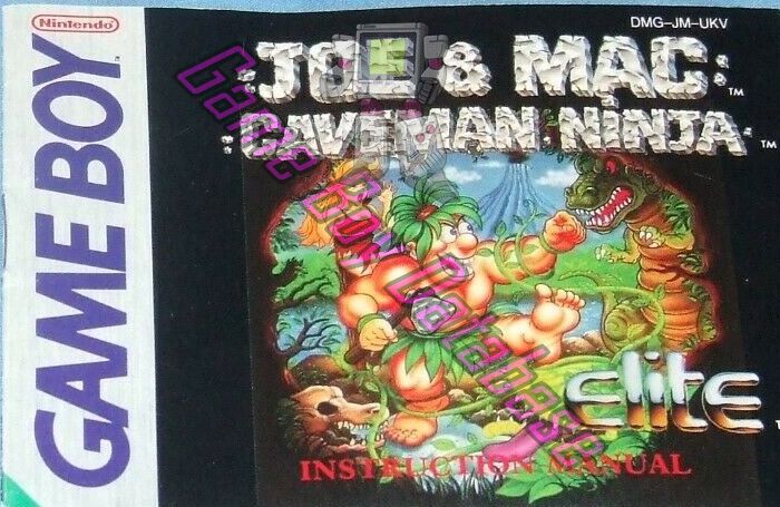 Joe & Mac Caveman Ninja UKV Front of the booklet