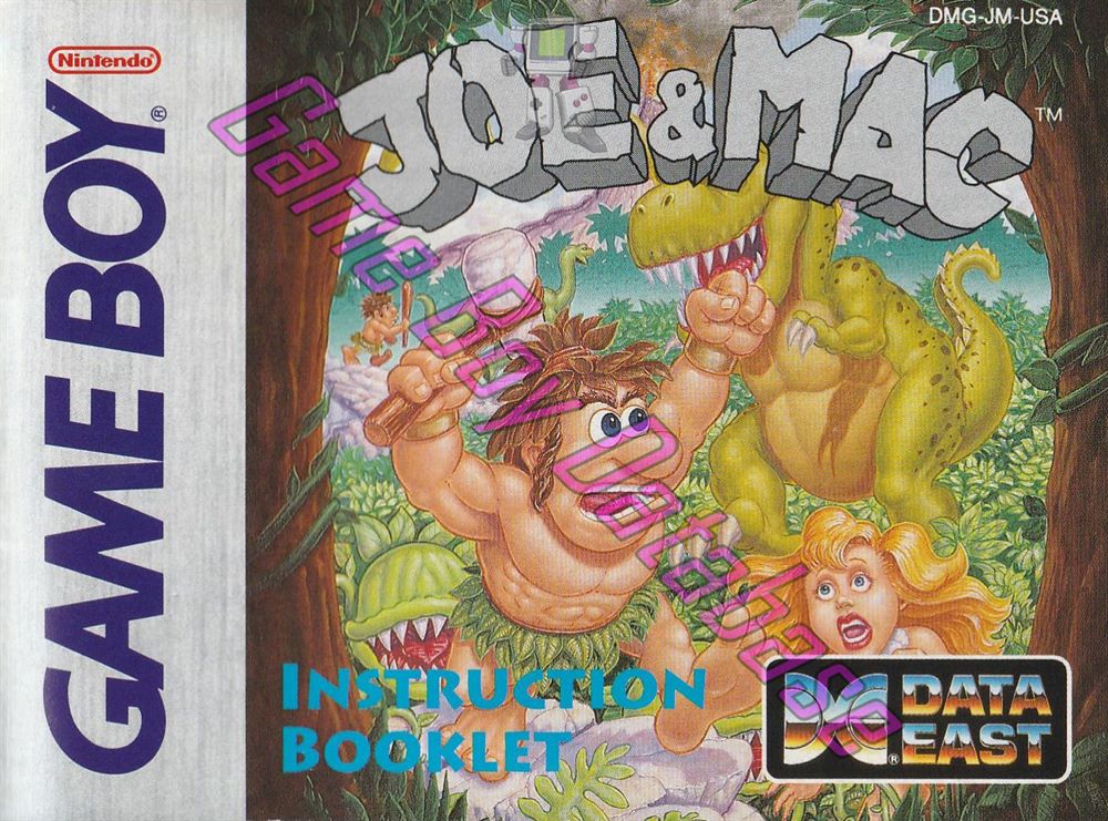 Joe & Mac Caveman Ninja USA Front of the booklet