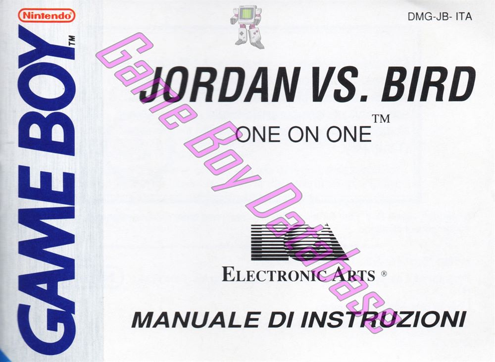 Jordan vs Bird One on One ITA Front of the booklet