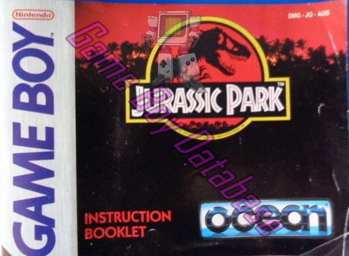 Jurassic Park AUS Front of the booklet