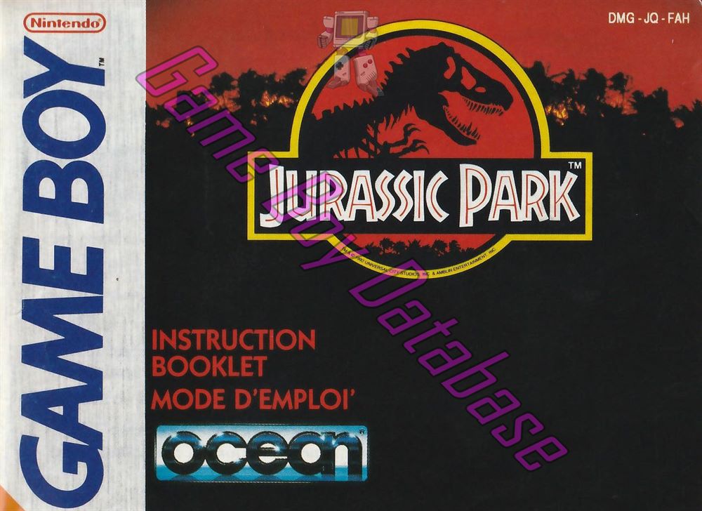 Jurassic Park FAH Front of the booklet