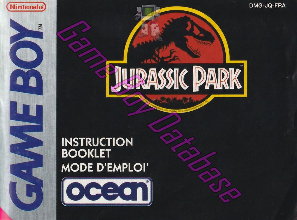 Jurassic Park FRA Front of the booklet