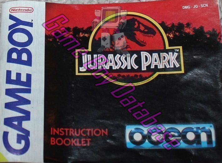 Jurassic Park SCN Front of the booklet