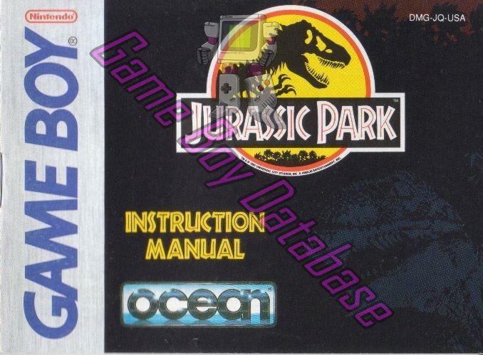 Jurassic park USA Front of the booklet