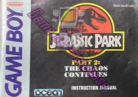 Jurassic Park Part 2: the Chaos Continues USA Front of the booklet