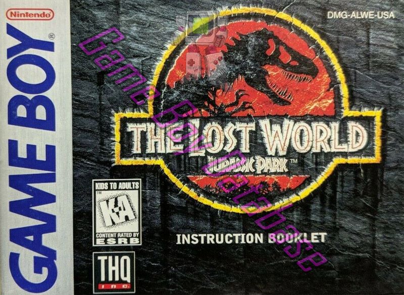 Jurassic Park the Lost World USA Front of the booklet