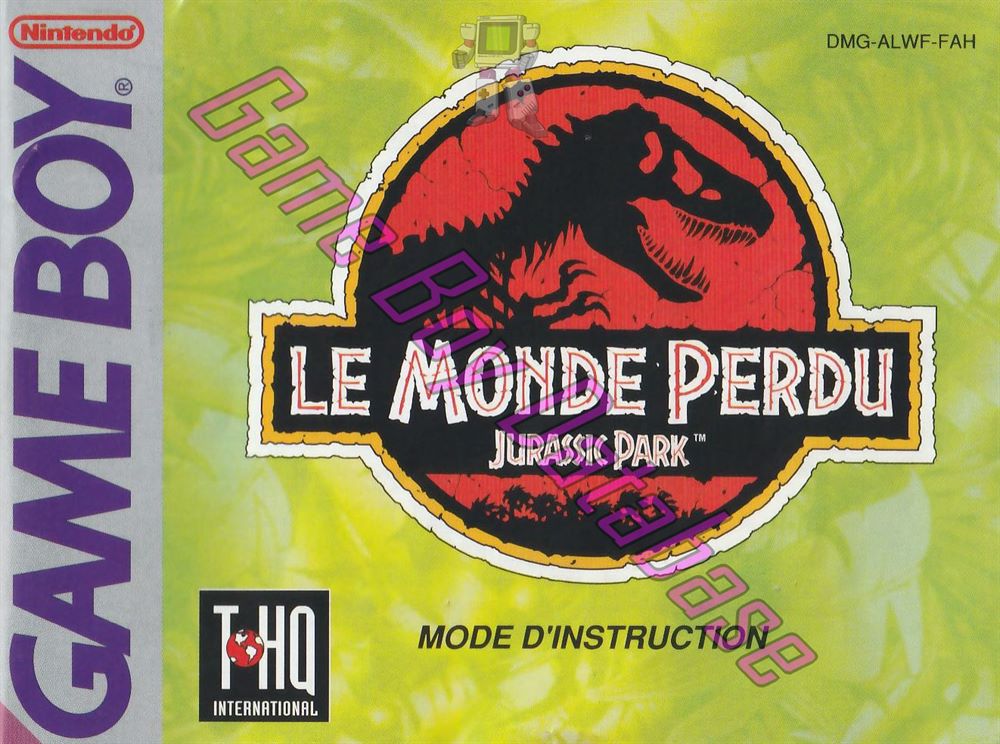 Jurassic Park the Lost World FAH Front of the booklet