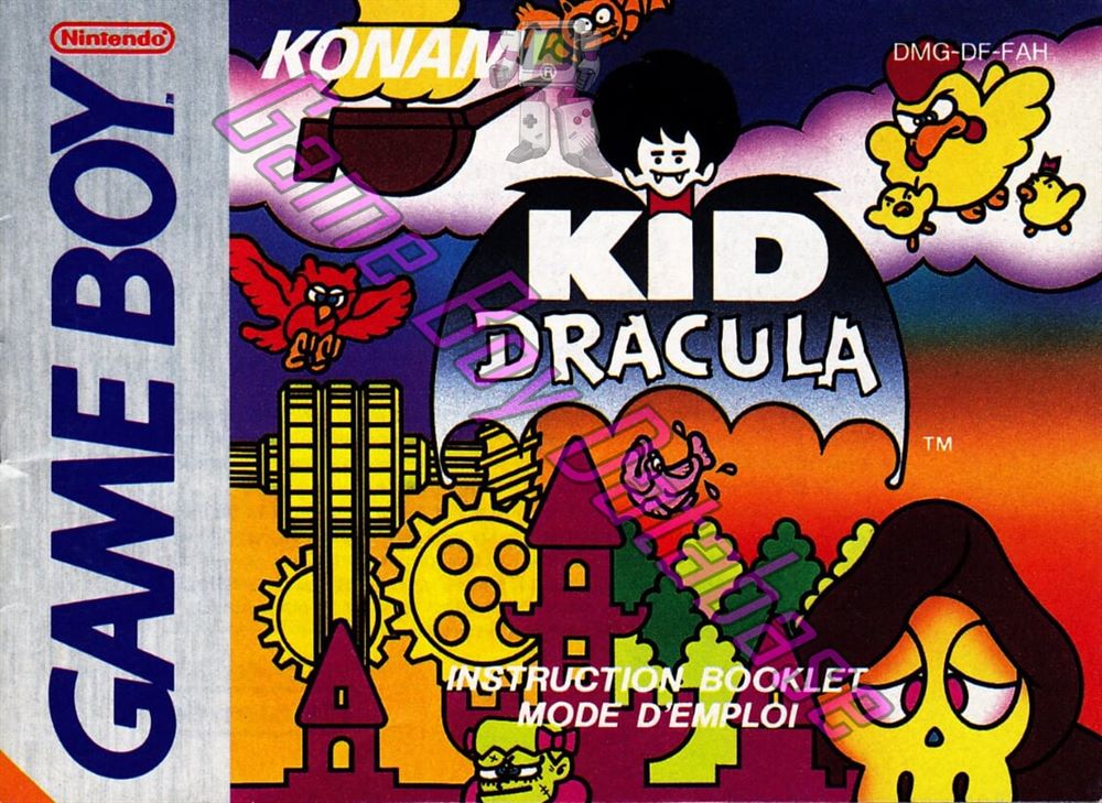 Kid Dracula FAH Front of the booklet