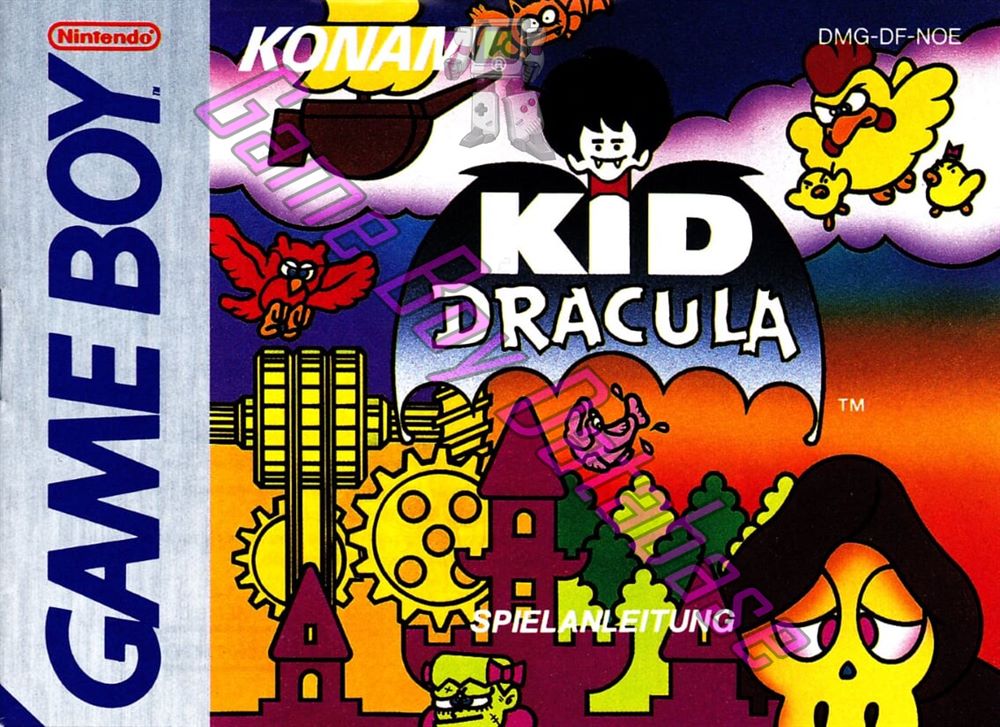 Kid Dracula NOE Front of the booklet