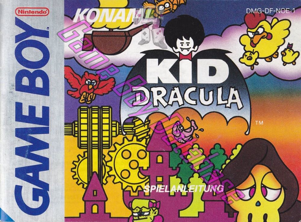 Kid Dracula NOE-1 Front of the booklet