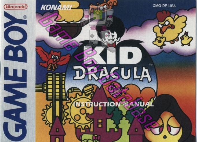 Kid Dracula USA Front of the booklet